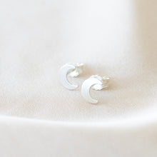 Load image into Gallery viewer, Tiny Crescent Moon Stud Earrings