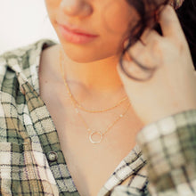 Load image into Gallery viewer, Dainty Karma Circle Necklace