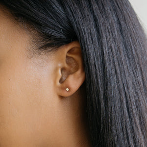 Tiny Circle Stud Earrings