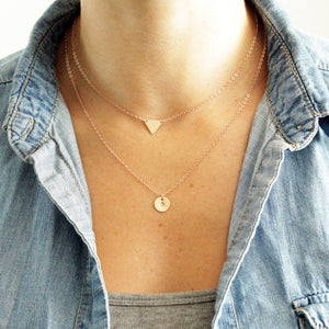 Triangle Initial Necklace