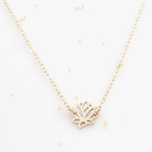 Load image into Gallery viewer, Tiny Lotus Good Vibes Necklace
