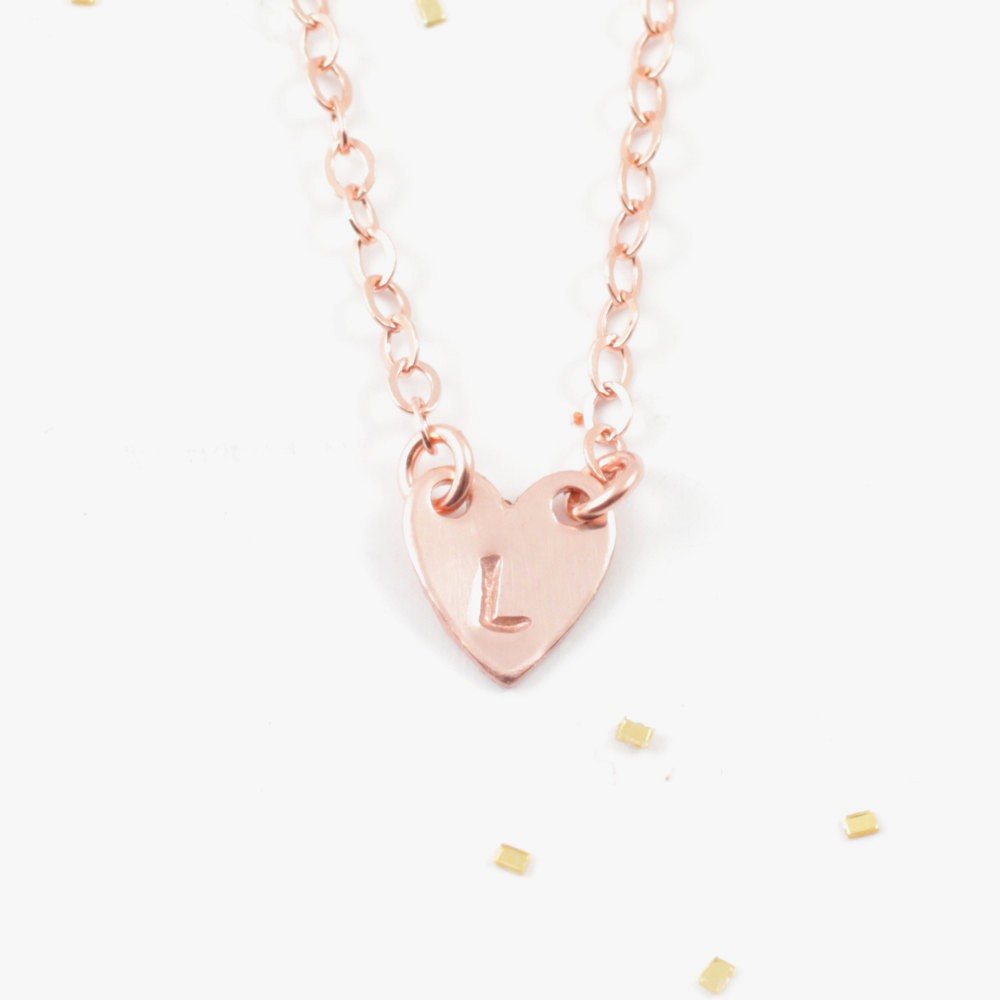 Monogram Initial Heart Necklace