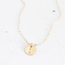 Load image into Gallery viewer, Delicate Initial Circle Necklace