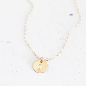 Delicate Initial Circle Necklace